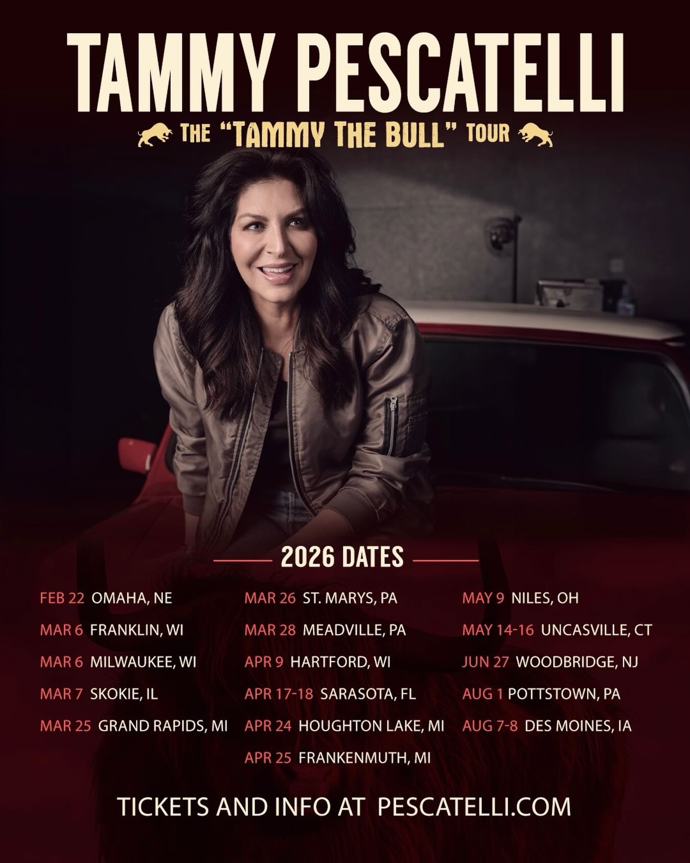 Tammy Pescatelli The "Tammy The Bull" Tour Poster 2026